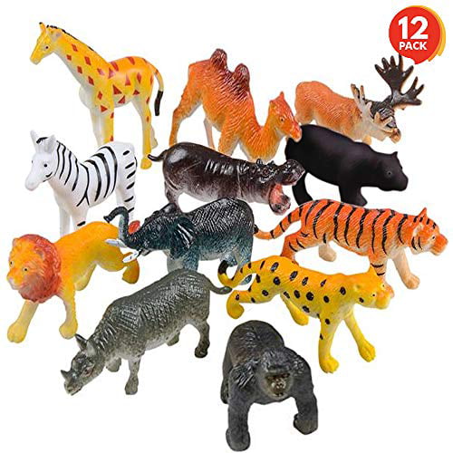 Details about   Mini Cute 12pc Assorted Plastic Toy Wild Animals Jungle Zoo Figure For Kids toys 