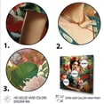 thumbnail image 3 of Designart "Frida's Floral Masterpiece Colorful Creations III" People Framed Wall Art - Traditional Red Mexican Art Living Room Framed Canvas Art, 3 of 6