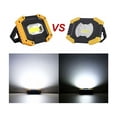 thumbnail image 3 of Paquete de 2 reflectores LED recargables de 30 W, reflector para sitio de construcción, luz de trabajo con batería, 3 modos, linterna portátil, reflector LED USB para camping, sitio de construcción,, 3 of 4