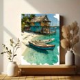 thumbnail image 6 of Rangiroa French Polynesia Watercolor Beach Canvas Vacation Wall Decor, 6 of 8