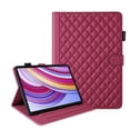 thumbnail image 3 of for Xiaomi Redmi Pad Pro/Xiaomi Poco Pad 12.1 inch Case, Rhombus Pattern Multiple Viewing Angles Stand Slim Folio Cover (Red), 3 of 6