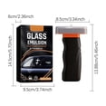 thumbnail image 3 of Glass Oil and Water Stain Remover with Built-In Brush and Applicator for Car Windshields and Windows, 100ml Hydrophobic Cleaner for Clear Visibility and Safety, 3 of 8