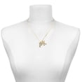 thumbnail image 2 of Delight Jewelry Gold Tone Crystal Initial P and K Charm Necklace, 17.5"+2", 2 of 4