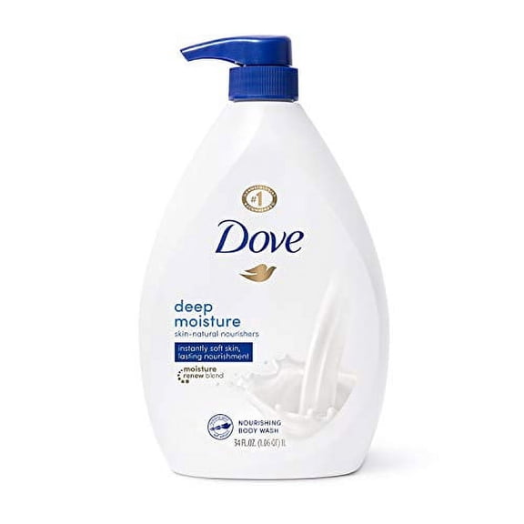 Dove Body Wash Pump, Deep Moisture, 34 oz, 6 Pack