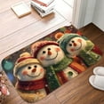 thumbnail image 5 of 1pc Snowmen Absorbent Non-Slip Bathroom Thickened Flannel Rug Decor,Soft,Quick Drying,Suitable For Indoor/outdoor Use,Bathrooms,Bedrooms,Kitchens,Terrace,Laundry Rooms,16"x24", 5 of 9