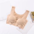 thumbnail image 6 of Women's Seamless Wireless Push Up Plus Size Lightweight Sports Bra Beige for Yoga Gym Workout Running Activewear, 6 of 9