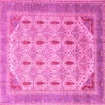thumbnail image 1 of Ahgly Company Indoor Square Abstract Pink Modern Area Rugs, 4' Square, 1 of 4