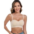 thumbnail image 4 of Sujetador sin tirantes ANGOOL Push Up Wirefree Antideslizante Beige XL, 4 of 7