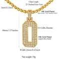 thumbnail image 3 of FindChic 14K Gold Plated Necklaces for Men Women Hip Hop Cubic Zirconia Sports Number 0-9 Pendant Tennis Necklace Birthday Christmas Jewery Gifts, 3 of 8