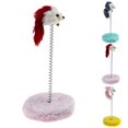 thumbnail image 2 of Cat Spring Toy Interactive Plush Cat Scratching Toy Kitten Mouse Toy with Bell, 2 of 10