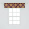 thumbnail image 2 of Ambesonne Oriental Valance Pack of 2, Arabian Lacy Like Motif, 54"X12", Purple and Dark Yellow, 2 of 4