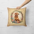 thumbnail image 2 of Chesapeake Bay Retriever and Flowers Fabric Decorative Pillow 18 in x 18 in, 2 of 5