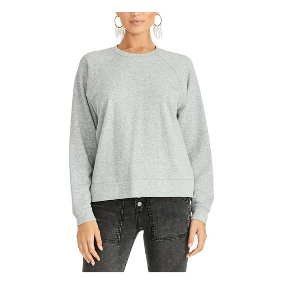 RACHEL ROY Womens Gray Eyelet Long Sleeve Crew Neck Sweater XL