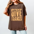 thumbnail image 5 of Give Thanks Block Distressed - Women's Heavyweight Graphic T-Shirt, 5 of 12