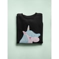 thumbnail image 3 of Blue Mane Lovely Unicorn Sweatshirt Women -Image by Shutterstock, Female Medium, 3 of 4