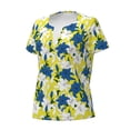 thumbnail image 3 of Wukai Lilies Flowers Casual V-Neck Graphic Tees for Women: Lightweight and Breathable Summer Tops with Stylish Design-Medium, 3 of 8