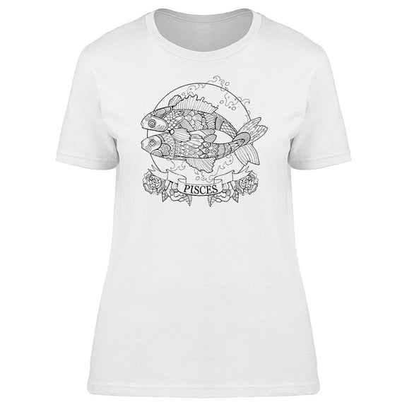 Pisces Zodiac Zen Mandala Tee Women's -Image by Shutterstock
