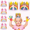 thumbnail image 4 of KAIYANG Gorra digital de cumpleaños con corona de arcoíris para niños (sección E rosa), 4 of 4