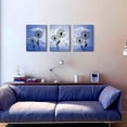 thumbnail image 5 of Canvas Wall Art For Living Room Family Wall Decorations For Bedroom Modern Bathroom Wall Decor Painting Blue Dandelion Hang Pictures Artwork Inspirational Canvas Art Prints Kitchen Home Decor 3 Piece, 5 of 6