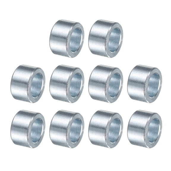 10 Packs Galvanized Steel Spacer 1/2" Bore x 3/4" OD x 3/8" Length
