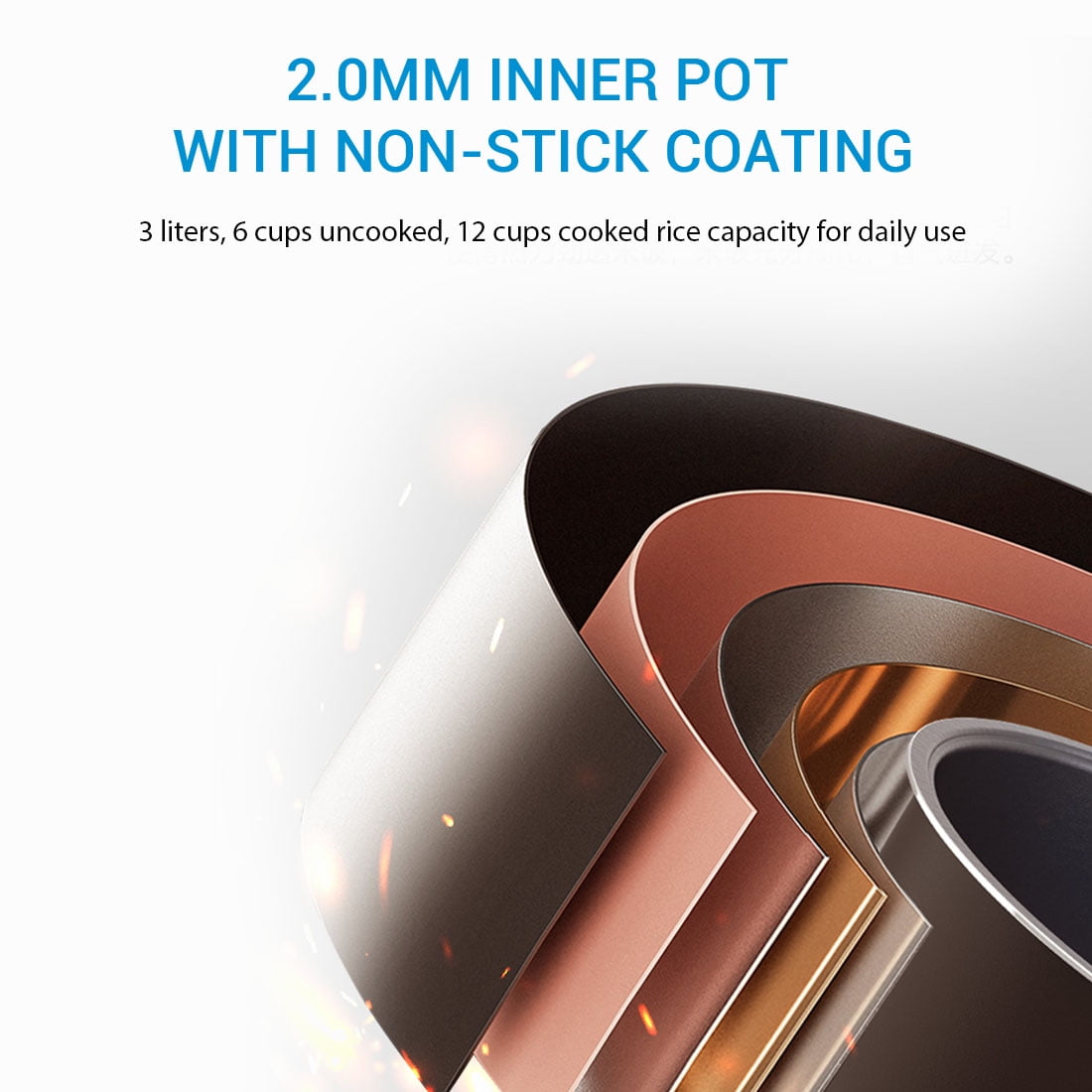 Midea 6-Cup Uncooked Rice Cooker, 360° Induction Heating Technology, 24h Dealy Start & Keep Warm, Non Stick Rice Cookers, 3L