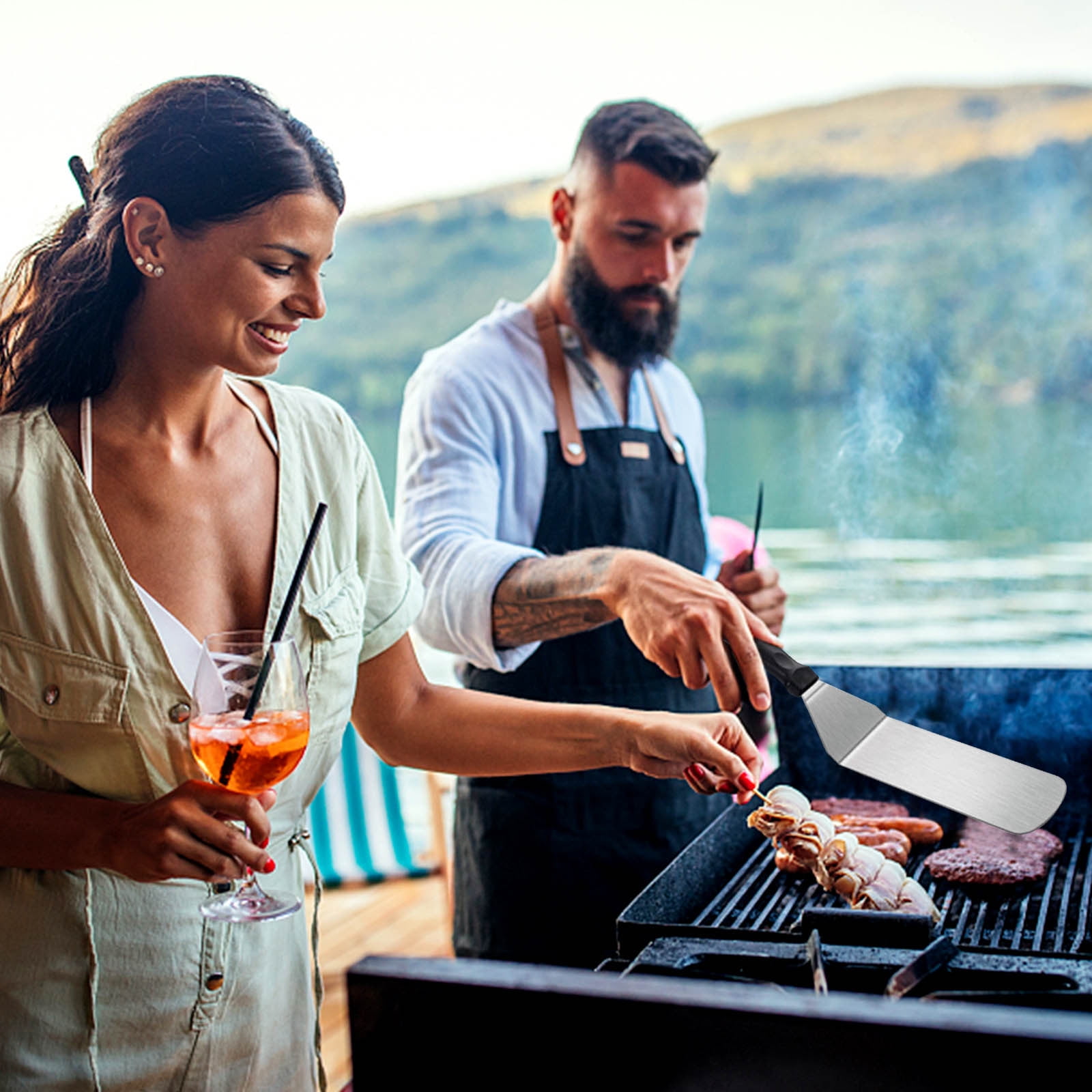 Accessoires De Barbecue Ensemble D'outils En Acier Inoxydable Sac