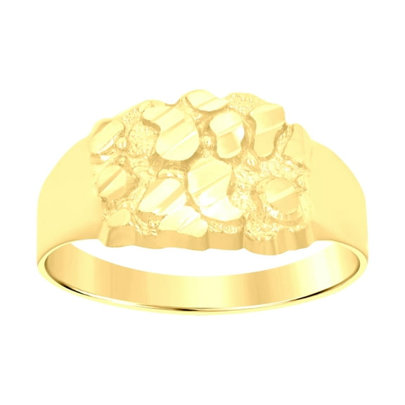 14k 14kt Yellow Gold Womens Nugget Fashion Ring