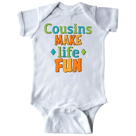 

Inktastic Cousins Make Life Fun-multicolored Gift Baby Boy or Baby Girl Bodysuit