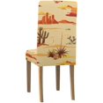 thumbnail image 4 of Funda Protectora para silla ABPHQTO Paisaje de puesta de sol con Montañas de cactus Juego de 6, 4 of 4