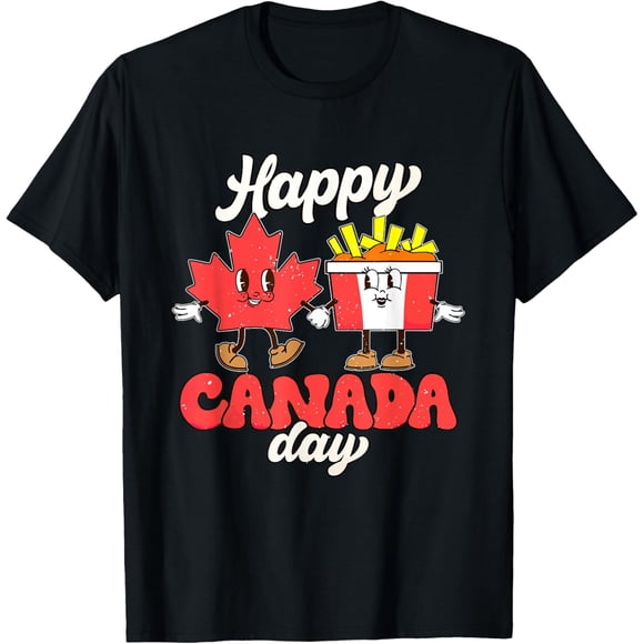 Joyeuse Fête du Canada T-Shirt Unisexe Drôle Feuille d'Érable Patriotique Célébration P-5TG