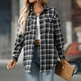 thumbnail image 6 of ZJXFGS Flannel Shirt Women Oversized Womens Flannel Jacket Womens Plaid Flannel Shirts Fall Shackets for Women 2025 Black XL, 6 of 8