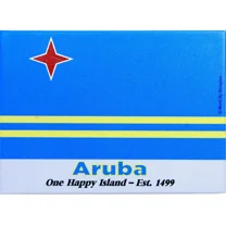 Aruba Flag Caribbean Fridge Collector's Souvenir Magnet 2.5 inches X 3.5 inches