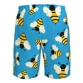 thumbnail image 6 of Disketp Men'S Swim Trunks Hawaiian Breathable Surf Beach Swimsuits Mesh Lining Beach Shorts With Pockets-Flying Bees, 6 of 9