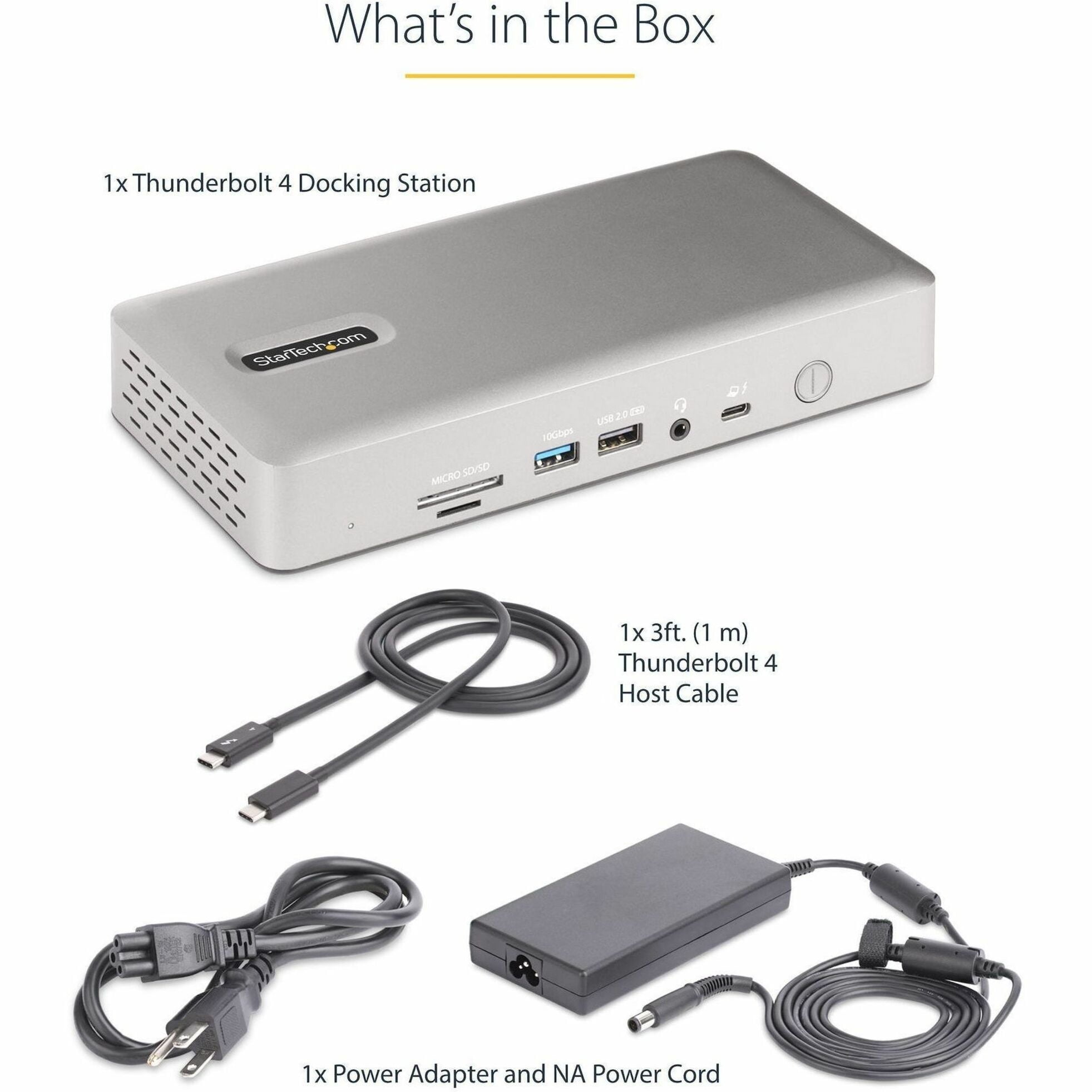 StarTech.com Thunderbolt 4 Multi-Display Docking Station  132N-TB4USB4DOCK