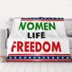 thumbnail image 1 of Mantas divertidas de 40 x 30 pulgadas con texto "Life-Freedom" para mujeres, regalos para mamás, mantas de franela para mujeres, mantas de vellón para sofá, cama, silla, decoración, decoraciones de, 1 of 8