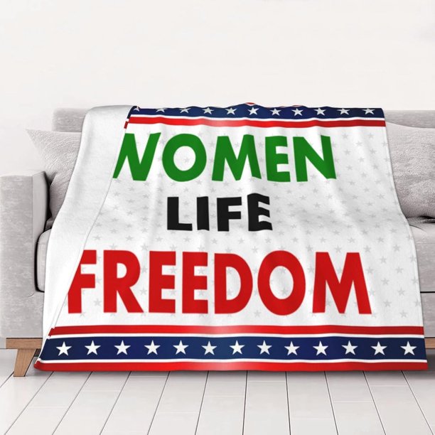 Mantas divertidas de 40 x 30 pulgadas con texto "Life-Freedom" para mujeres, regalos para mamás, mantas de franela para mujeres, mantas de vellón para sofá, cama, silla, decoración, decoraciones de