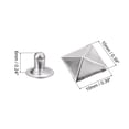 thumbnail image 2 of Unique Bargains 100 Ensembles Rivet de Pointe 10mm Pyramide Rivet Rapide Clous Piques Carrées Ton Argent, 2 of 5