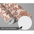 thumbnail image 6 of S4Sassy Peel & Stick Vinyl Wallpaper, Vintage Floral Trail Wall Paper Contact Paper Waterproof - Brown, 25"x60", Removable Asian Style Covering for in Bedrooms & Living Areas, Renter Spaces, Cabinets, 6 of 9