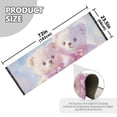 thumbnail image 3 of Teddy Bears Pink Bows Runner Rug Non-Slip Area Rugs Linen Washable Non Shedding for Kitchen Bedroom Carpet, 3 of 8