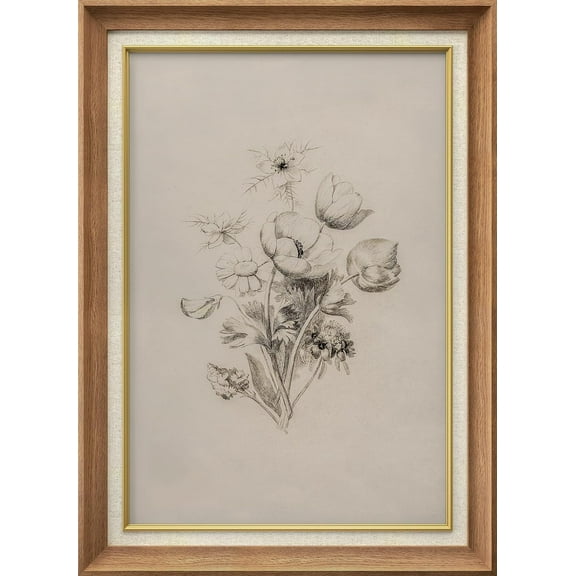 IDEA4WALL Premium Frame Wall Art Castle Kammer Lake Attersee I by Gustav Klimt Rustic Print Vintage Retro Historic Artwork Classical Wall Decor for Living Room, Office - 26"x36" Natural