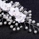 thumbnail image 5 of Diadema para mujer, peineta para el pelo de novia, Tiara nupcial, flores, tocado Floral de perlas de imitación, 5 of 5
