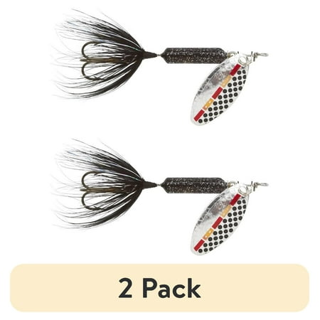 (2 pack) Yakima Bait Worden s Original UV Coated Rooster Tail Inline Spinnerbait Fishing Lure Tinsel Leech 1/8 oz.