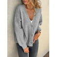 thumbnail image 5 of PRETTYGARDEN Cardigan Sweaters for Women Trendy Fall Long Sleeve Button Down Oversized Chunky Knit Sweater Outerwear, 5 of 10