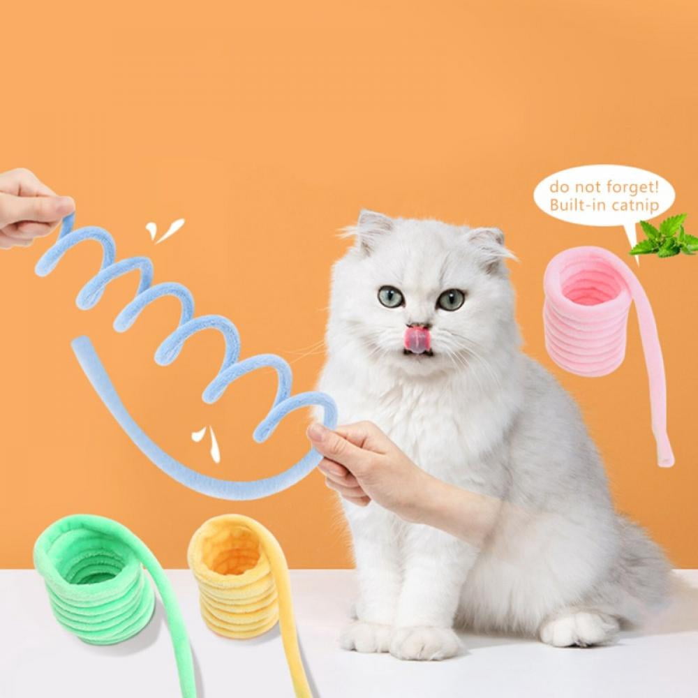 plastic spring cat toy