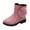 Pink, variant on WEIYLL Girls Shoes Princess Bowkont Cotton Snow Boots Leather Ankle Boots Black Baby Sneakers 4.5-5 Years