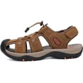thumbnail image 4 of Rumpra Men’s Closed Toe Sport Sandals, Lightweight Leather Hiking & Outdoor Water Shoes, 4 of 10