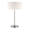 thumbnail image 2 of Evelyn&Zoe Simone 25" Tall 2-Light Table Lamp with Fabric Shade, Cool Gray/Nickel/White, 2 of 2
