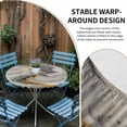 thumbnail image 4 of Grey Ombre Marble Round Fitted Tablecloth with Elastic Edge, Waterproof Table Cloth Table Cover for 45"-54" Tables, Golden Gray Marble Crack Abstract Art Tablecloths for Dining Picnic Indoor Outdoor, 4 of 9