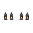 thumbnail image 1 of Transemion 2x Black Stylish And Small Decorative Lanterns For Delightful Home Décor Flickering Candlelight black-2PCS 2Set, 1 of 6