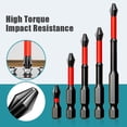thumbnail image 2 of Cabeza de lote de impacto antideslizante, Cruz magnética fuerte, tornillo de dureza de alto Torque, juego de brocas de Destornillador Ph2 impermeable, 25mm, 50mm, 65mm, 70mm, 90mm, 2 of 4
